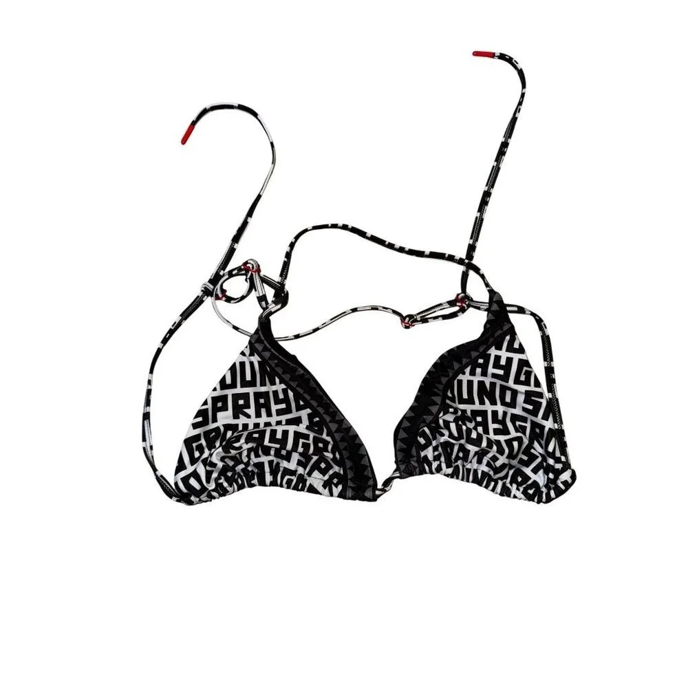 Sprayground Limited Edition Black &‎ White Bikini Set XL Bottom Large Top Sexy